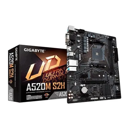 Placa Mae Gigabyte A520M S2H DDR4 Socket AM4 Chipset AMD A520