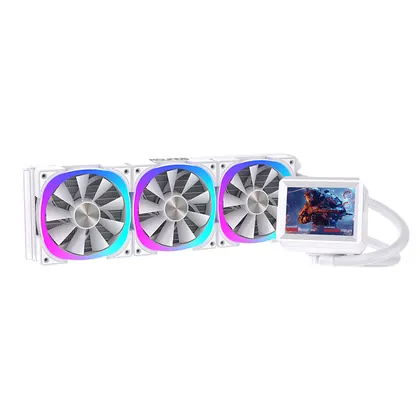 WATER COOLER ROUND5 NOTUS WHITE ARGB 360MM AMD/INTEL COM DISPLAY LCD R5-WC-NOTUS-360W-2229