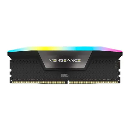 Memoria Corsair Vengeance, RGB, 16GB (1x16GB), DDR5, 5600MHz, C40, Preto, CMH16GX5M1B5600C40