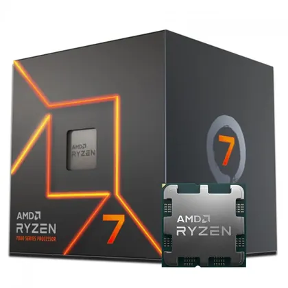 Processador AMD Ryzen 7 7700 3.8GHz (5.3GHz Turbo), 8-Cores 16-Threads, AM5 Com Cooler AMD Wraith Prism 100-100000592SBX