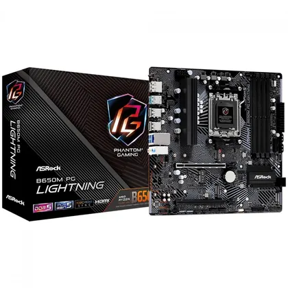 Placa Mãe ASRock B650M PG Lightning, Chipset B650, mATX, AMD AM5, DDR5