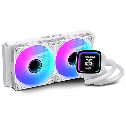 WATER COOLER ROUND5 BOREAH WHITE ARGB 240MM AMD/INTEL COM DISPLAY R5-WC-BOREAH-240W-2235