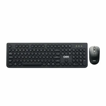 TECLADO E MOUSE SEM FIO POP+ TM410 PRETO OEX