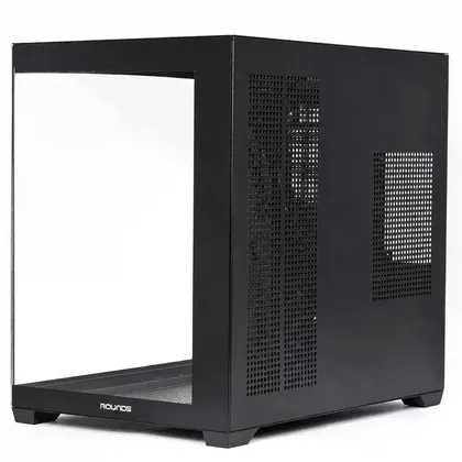 Gabinete Gamer Round5 Genos Black, Mid Tower, ATX, Sem Fans, Sem Fonte, Preto, R5-GENOS-B-2189