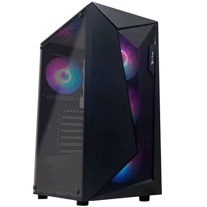 GABINETE GAMER MICRO ATX COM 4 FANS RGB SEM FONTE DUEX DX305M-RGB-FAN PRETO