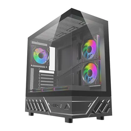Gabinete Gamer Aigo Darkflash DS950, Mid-Tower, Lateral de Vidro, Com 6 Fans, ARGB, Preto