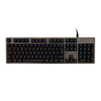 TECLADO MECANICO GAMER LOGITECH G512 RGB LIGHTSYNC CARBON SWITCH BROWN PRETO 920-009400
