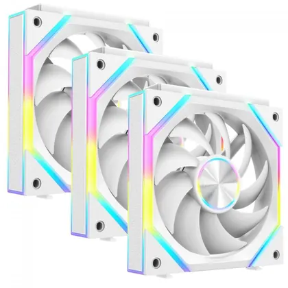 Kit Fan Com 3 Unidades SuperFrame Pulse ARGB 120mm PWM Branco SF-FN-PSK12AW