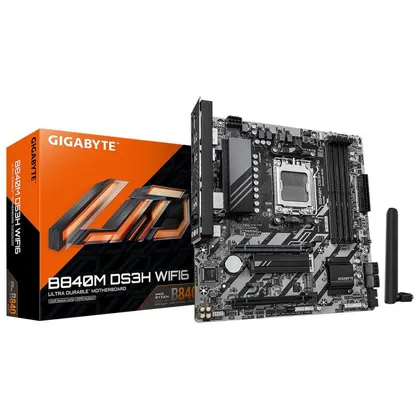 Placa Mãe GIGABYTE B840M DS3H WIFI6, LGA 1700, DDR5, WI-FI 6, Micro ATX, 9MB84M3HW-00-G11