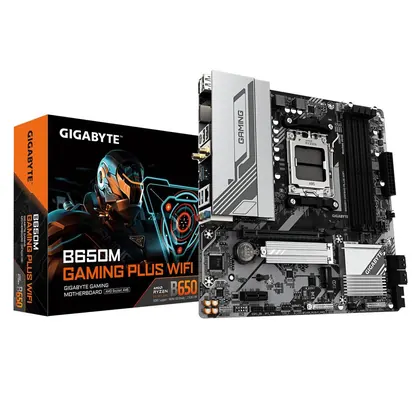 Placa Mãe GIGABYTE B650M Gaming PLUS WIFI, AM5, DDR5, Micro ATX, 9MB65MGPW-00-G13