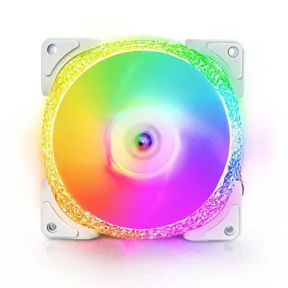 FAN 120MM ROUND5 CRYSTAL FORWARD ARGB BRANCO R5-CRYSTAL-FW-W-2201