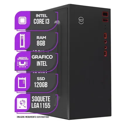 PC CPU Mancer, Intel Core I3, 8GB DE RAM, SSD 120GB