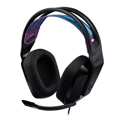 FONE HEADSET GAMER G335 3.5MM LOGITECH PRETO 981-000977