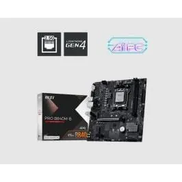 Placa Mãe MSI PRO B840M-B AMD RYZEN, Chipset AMD B840, Socket AM5, DDR5, mATX, LAN 2.5G
