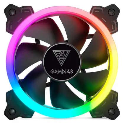 FAN 120MM GAMDIAS AEOLUS ARGB PRETO M2-1201