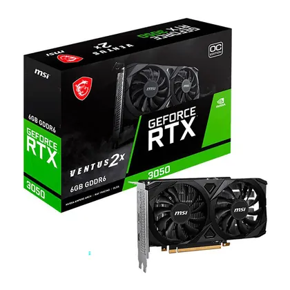 PLACA DE VIDEO MSI GEFORCE RTX 3050 VENTUS 2X OC 6GB GDDR6 96 BITS HDMI/DP - 912-V812-060