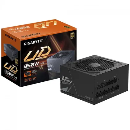 Fonte Gigabyte GP-UD850GM PG5 V2, 850W, 80 Plus Gold, PFC Ativo, Full Modular PCIe 5.1 ATX 3.1 Preta