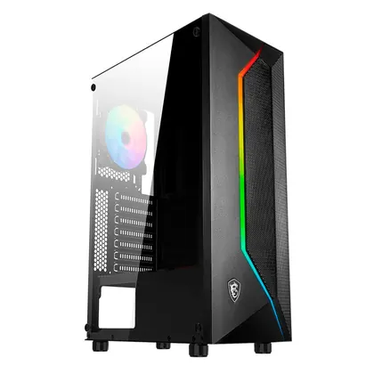 Gabinete MSI Mag Vampiric 100R, Mid Tower, ATX, Micro ATX, ARGB PWM Fan, Painel Frontal RGB, Preto - 306-7G07R25-809
