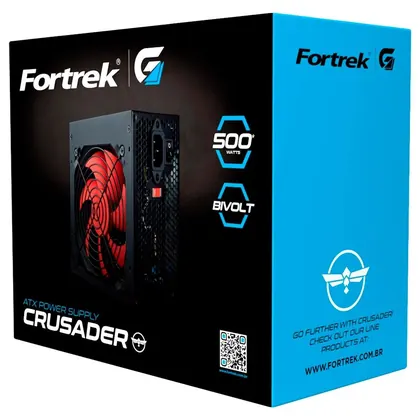 FONTE ATX 500W CRUSADER FORTREK