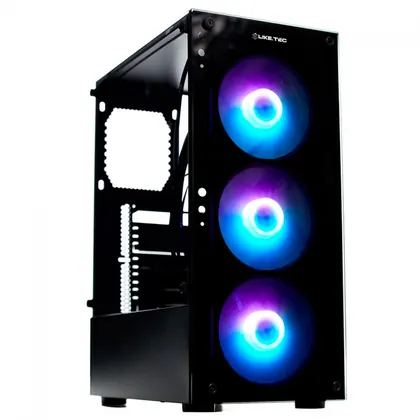 Gabinete Gamer Liketec Matrix, RGB, Mid-Tower, 3x Fans, Vidro Temperado, M-ATX- LC-AT-MATRIX-2022-V2