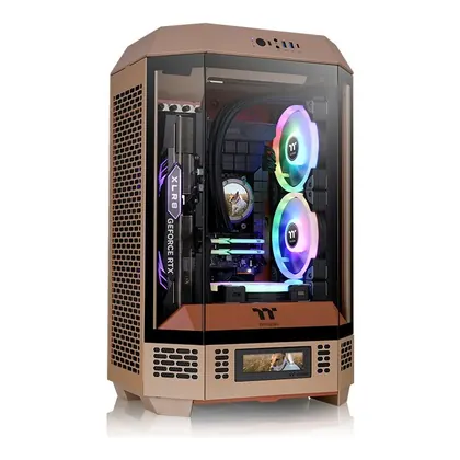 Gabinete Thermaltake Micro-ATX Tower 300 , Painel de Vidro, 2x Fans 140mm, Gravel Sand - CA-1Y4-00SGWN-00
