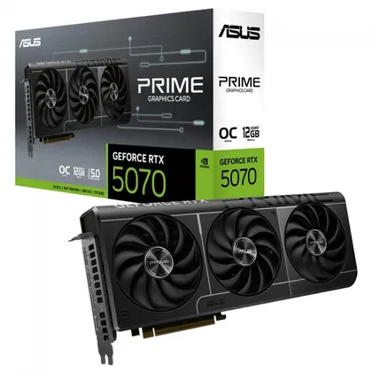 Placa de Vídeo Asus Prime NVIDIA GeForce RTX 5070 OC Edition, 12GB, GDDR7, DLSS, Ray Tracing
