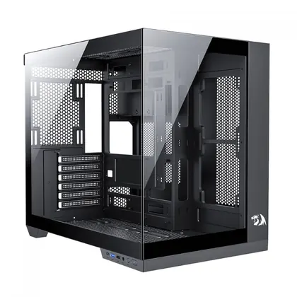 GABINETE GAMER MID TOWER SEM FAN SEM FONTE CA-604B-PRO WIDELOAD PRO PRETO REDRAGON
