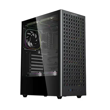 GABINETE GAMER MID TOWER SEM FAN SEM FONTE GAB110 ARCH III PRETO AERION