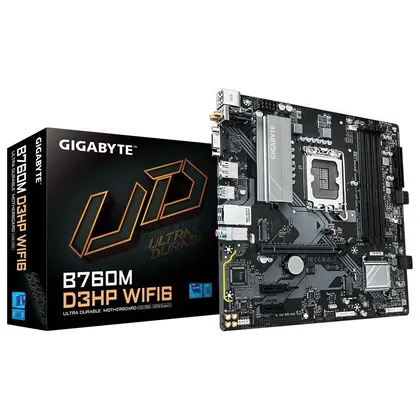 Placa Mãe GIGABYTE B760M D3HP WIFI6, LGA 1700, DDR5, WI-FI6, Bluetooth, Micro ATX, 9MB76M3PW-00-G10