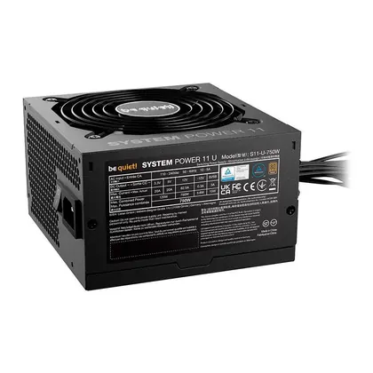 Fonte Be Quiet! System Power 11U, 750W, ATX 3.1, PCIe 5.1, 80 Plus Bronze, Preto, BP012