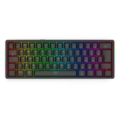 TECLADO MECANICO GAMER AKALI RGB SWITCH BROWN REDRAGON K642-RGB PRETO