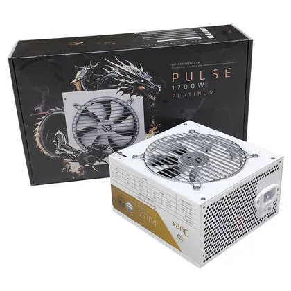 FONTE ATX 3.1 1200W CYBENETICS PLATINUM DUEX PULSE PRO DXFOPRO1200WG3W FULL MODULAR BRANCA