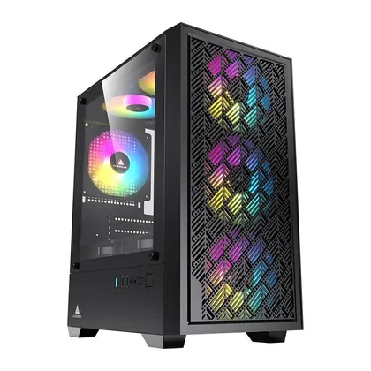 Gabinete Gamer Acegeek Matrix, Mini-Tower, Lateral de Vidro, Preto, AG-MATRIX-BK