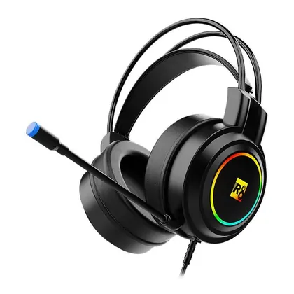 Headset Gamer R8 H03, Drivers 50mm, Preto, R8-H03-RBW