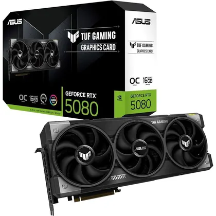 Placa de Video GeForce NVIDIA ASUS RTX5080 16GB TUF GAMING OC GDDR7 90YV0M30-M0NA00