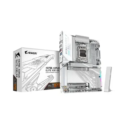 Placa Mãe Gigabyte X870E Aorus Elite X3D Ice Wi-Fi 7 AM5 4xDDR5 Chipset AMD X870E ATX