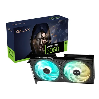Placa de Vídeo Galax RTX 5060 EX BLACK GF 8GB GDDR7 128bits - 56NSN8MDDAEX