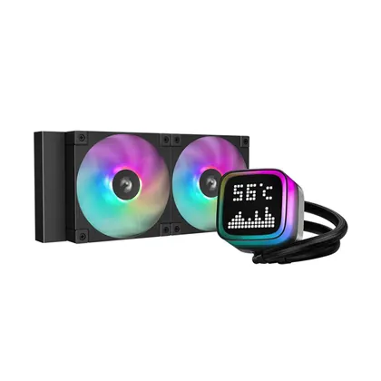 WATER COOLER DEEPCOOL LP240 RGB 240MM AMD/INTEL COM DISPLAY PIXEL PRETO - R-LP240-BKMSNC-G-1