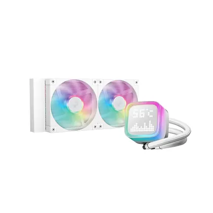 WATER COOLER DEEPCOOL LP240 WH RGB 240MM AMD/INTEL COM DISPLAY PIXEL BRANCO - R-LP240-WHMSMC-G-1