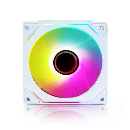 FAN 120MM ROUND5 AURORA REVERSE ARGB BRANCO R5-AURORA-RV-W-2194