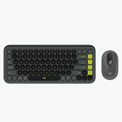 TECLADO E MOUSE SEM FIO POP ICON GRAFITE 920-013056