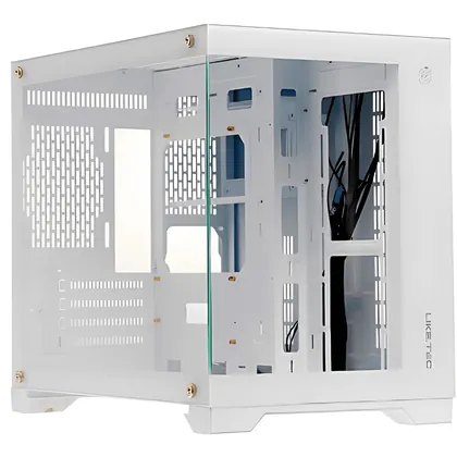 Gabinete Gamer Liketec MadRock Snow, Mid Tower, Branco, Sem Fonte, Sem Fans, LC-CB3X2-MADROCK-2077