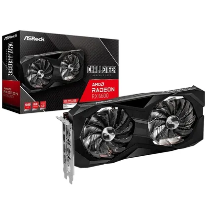 PLACA DE VIDEO ASROCK AMD RADEON RX 6600 CHALLENGER 8GB GDDR6 128 BITS - 90-GA2RZZ-00UANF