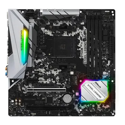 Placa Mae ASRock B450M Steel Legend DDR4 Socket AM4 Chipset AMD B450, B450M-STEEL-LEGEND