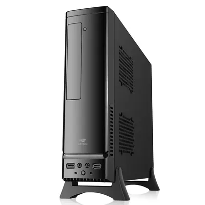 GABINETE HORIZONTAL SLIM SFF DT-100V2BK COM FONTE SFX 200W PRETO C3TECH