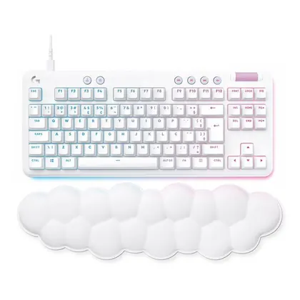 TECLADO MECANICO GAMER LOGITECH G713 AURORA LIGHTSPEED RGB SWITCH GX RED LINEAR BRANCO 920-010705