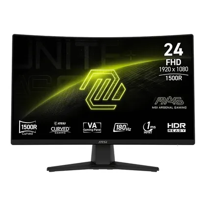 Monitor Gamer MSI MAG 242C, 23.6'', Full HD, 180Hz - 9S6-3BC31T-004