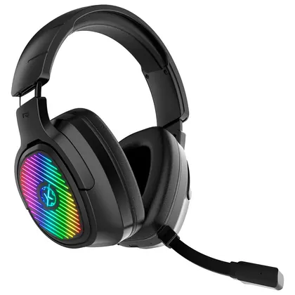 FONE HEADSET GAMER SEM FIO KALKAN RAGNAR RGB PRETO KLK00025