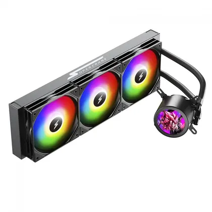 Water Cooler SuperFrame ISENGARD MAGIC, 360mm, Bomba Infinit, LCD Custom, ARGB, Black, SF-W360-MB