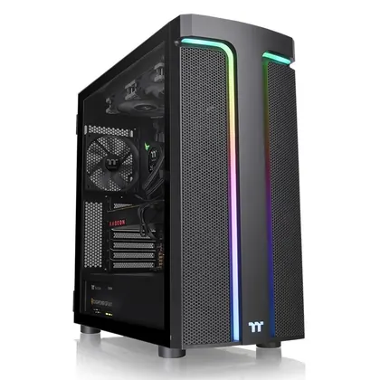Gabinete Gamer Thermaltake H590 TG, ARGB, Laterais de Vidro, 120mm, mid-Tower, 2x Fans, Preto - CA-1X4-00M1WN-00